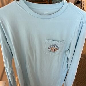 Vineyard Vines Light Blue Shirt with Dog Logo
